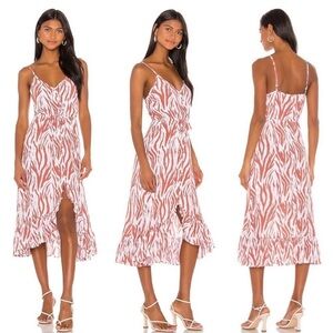 Rails X REVOLVE Frida Midi Dress in Rust Zebra Size XS